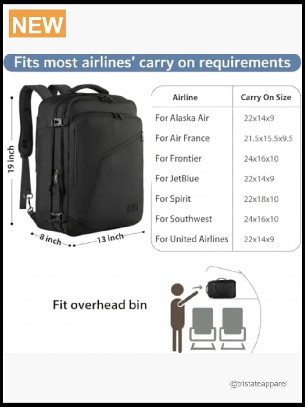 Extra Large Travel Backpack Expandable 40L Carry On Weekender